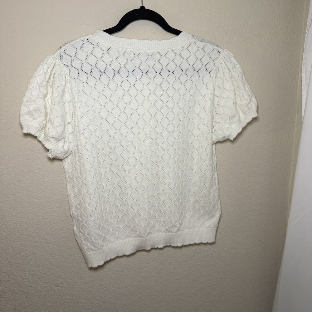 New! AndNowThis button short sleeve cardigan size PXL - Picture 3 of 6